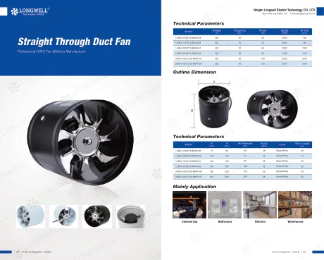 Straight Through duct fans — catalogue cover