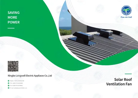 Solar Powered Roof fans — catalogue cover