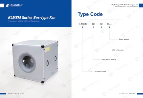RLMBM RLMBM Series Box-type fan — catalogue cover