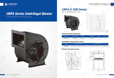 LWFA LWFA Series Direct Driven centrifugal blower — catalogue cover