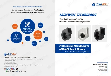 AC AC Single Inlet Forward Centrifugal Blower — catalogue cover