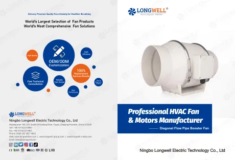 Diagonal Flow Pipe Booster Fan — catalogue cover