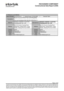 Centrifugal fan EC 115/220 V ETL test report — LONGWELL certificate
