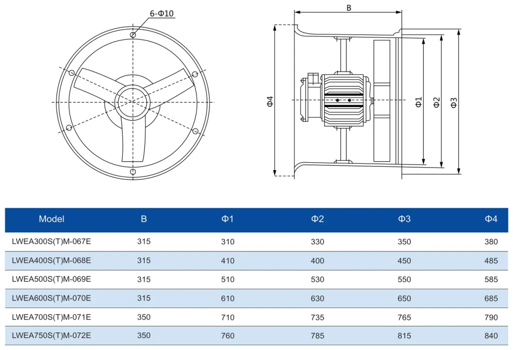 LWEA400S(T)M-068E Dimensional drawing