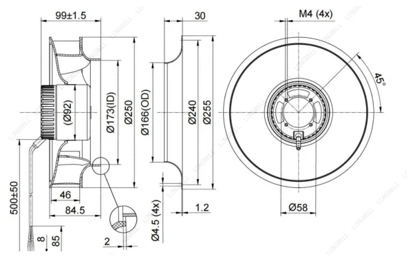 LWBD3G250-092NH-06 product photo