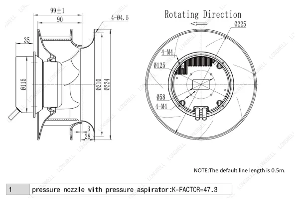 LWBE3G225-092NS-11 product photo