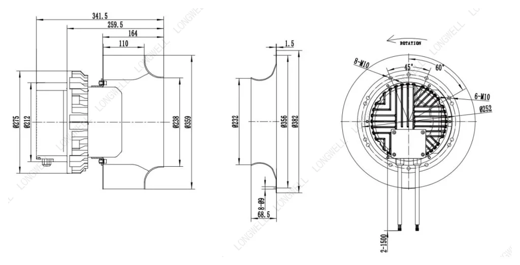 LWBE3G355-188NT-26 Dimensional drawing