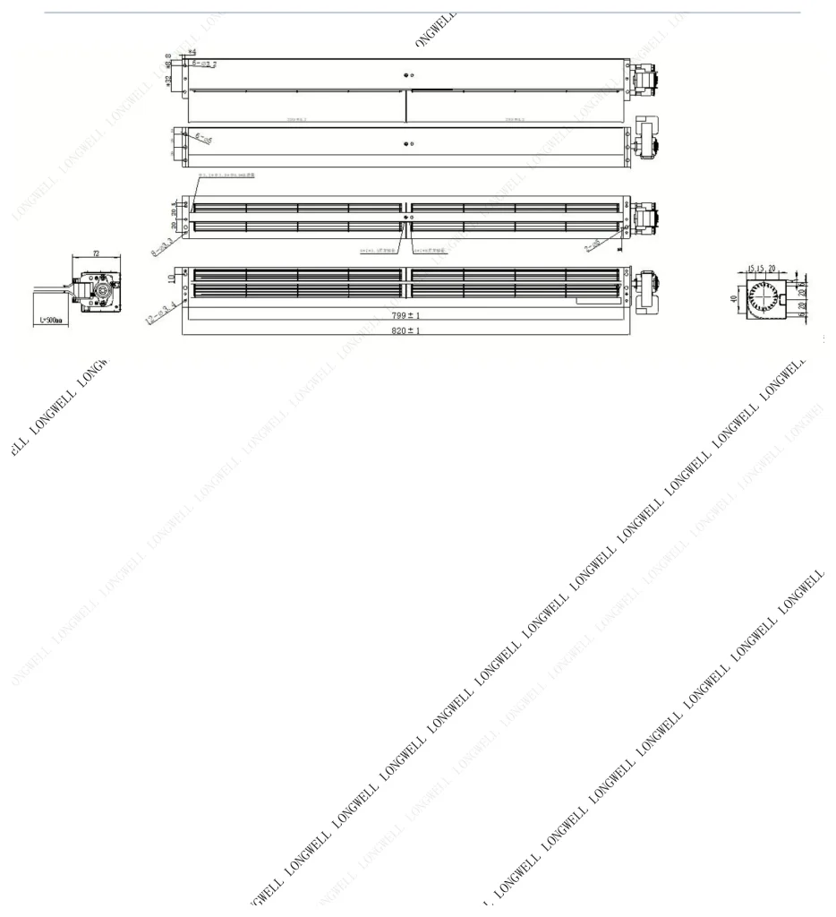 LWCA-40800SN-06 Dimensional drawing
