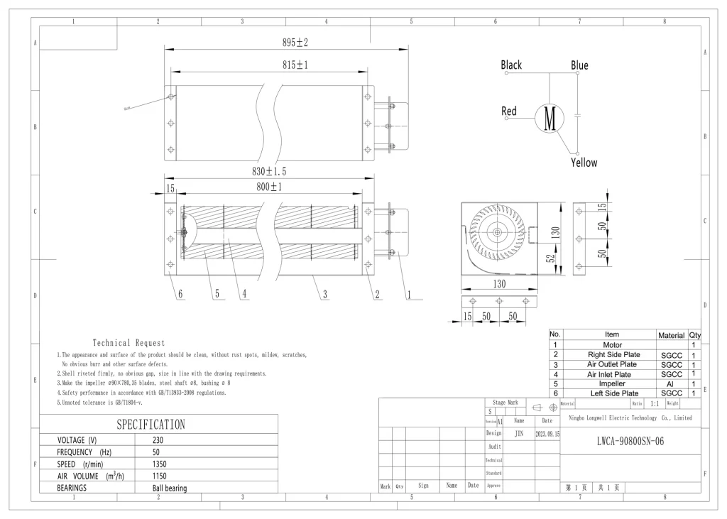 LWCA-90800SN-06 Dimensional drawing