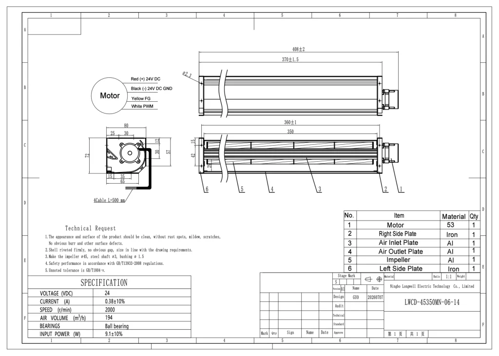 LWCD-45350MN-06 Dimensional drawing