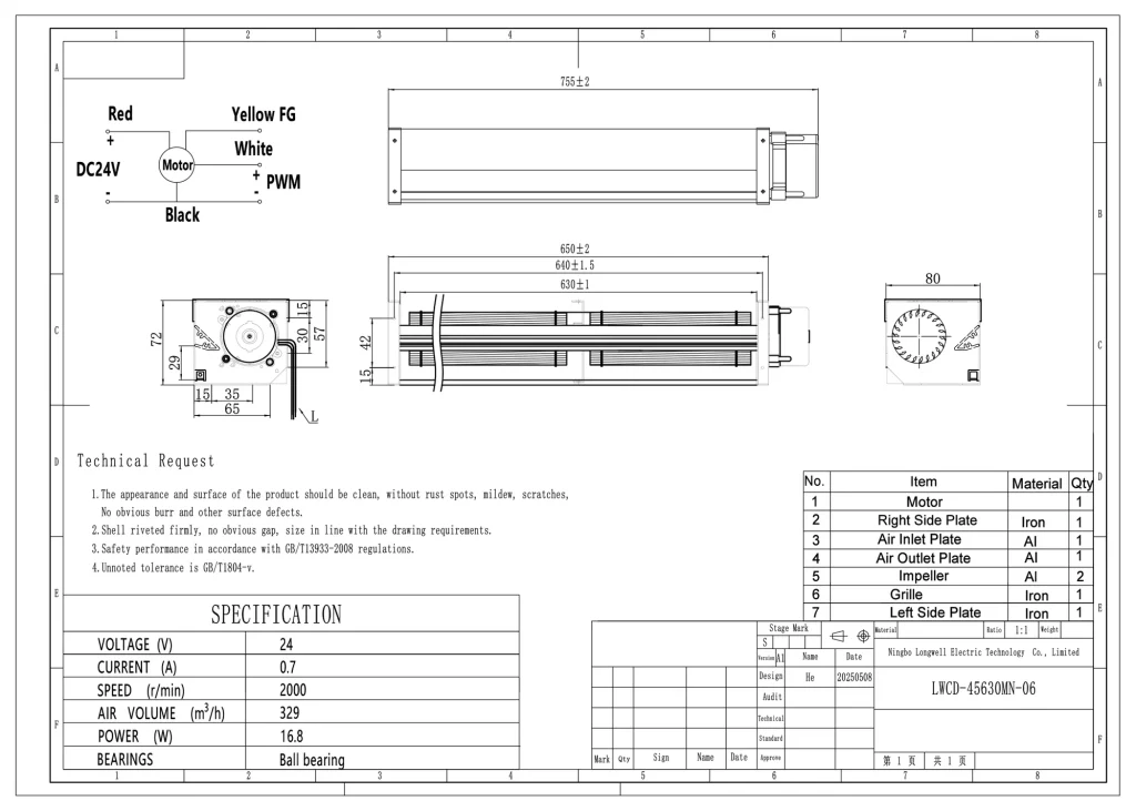 LWCD-45630MN-06 Dimensional drawing