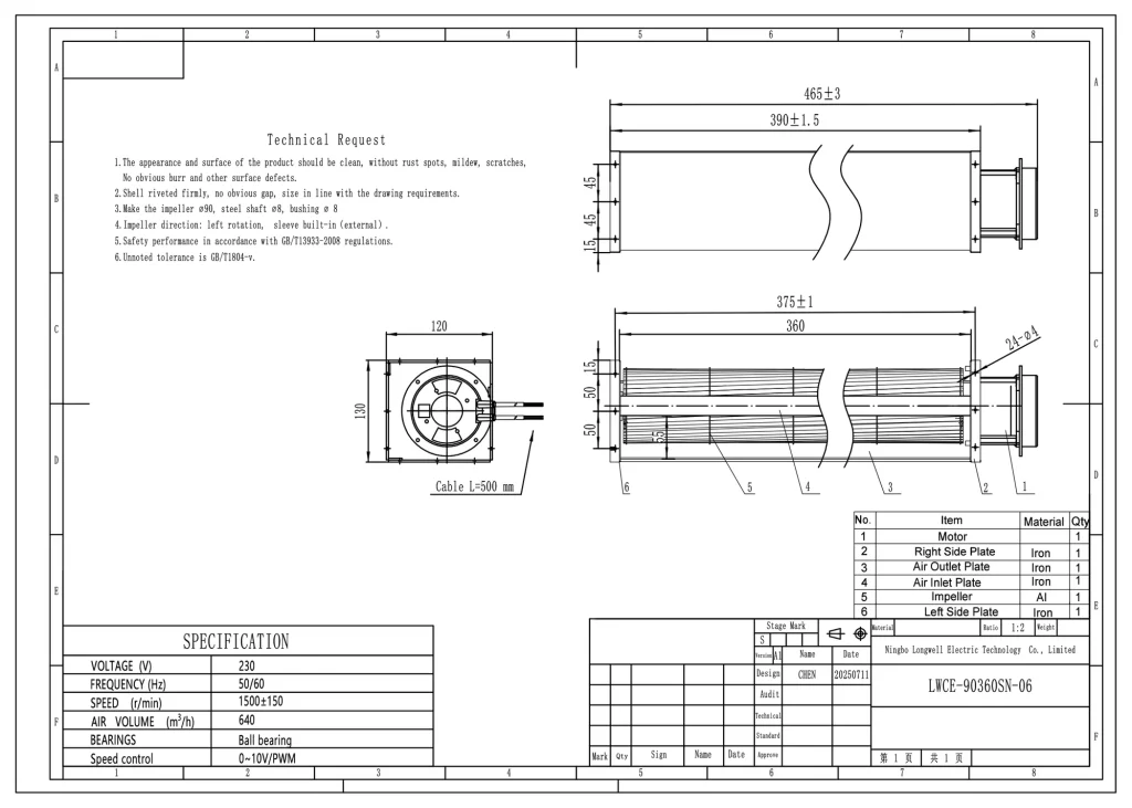 LWCE-90360SN-06 Dimensional drawing