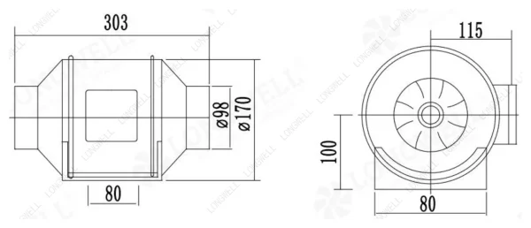 LWDA-100(4")S-PWN-15 product photo