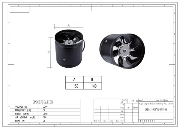 LWDA-150(6")S-MWN-08 product photo