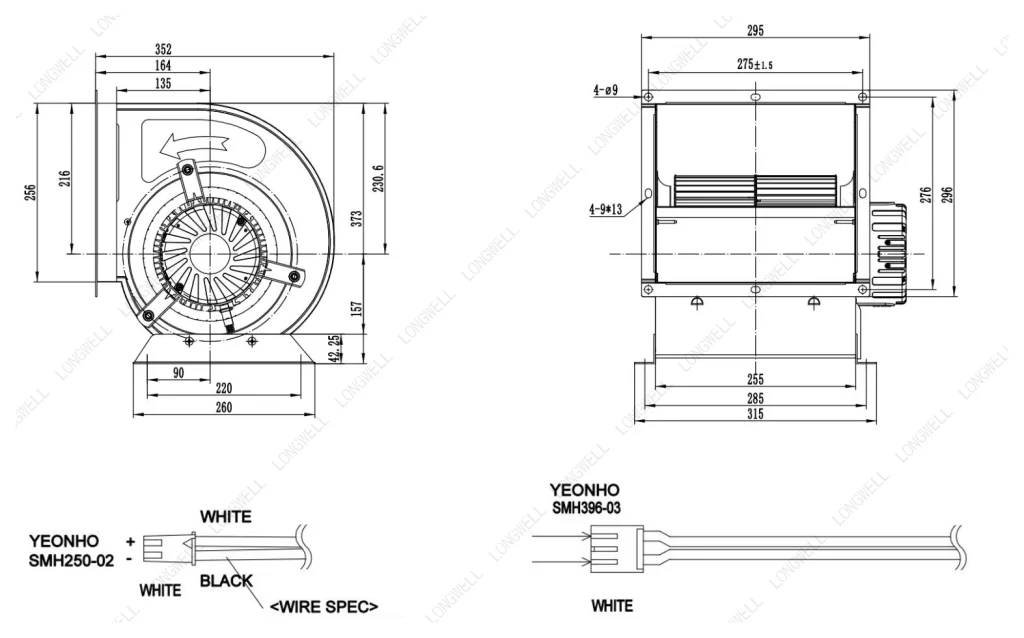 LWDD8-7-EC Dimensional drawing