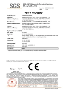 CE test report — LONGWELL certificate